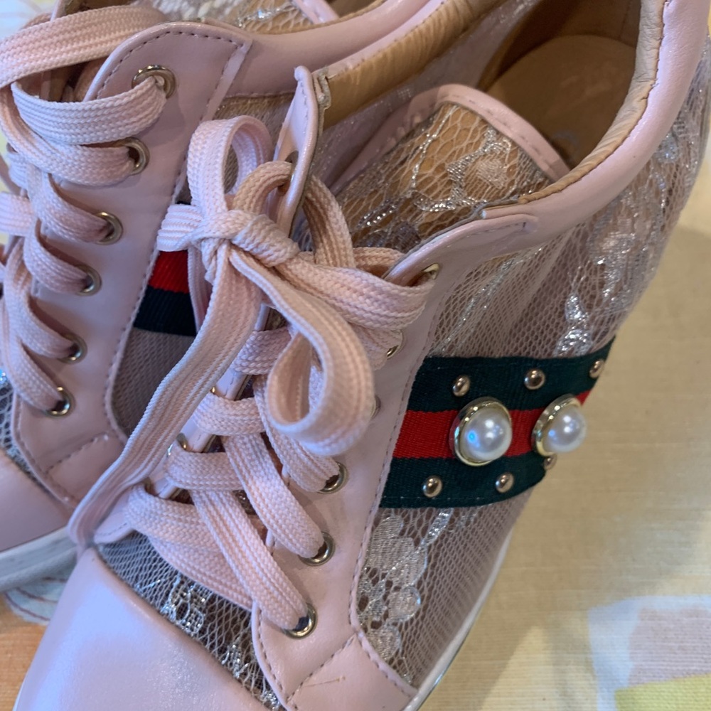 Gucci Laced Wedge Sneakers Size 37 - Picture 14 of 16